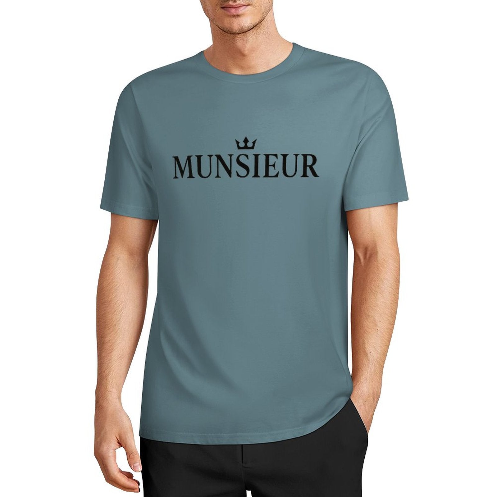 Munsieur Summer Signature Tee for Men Cotton Comfortable