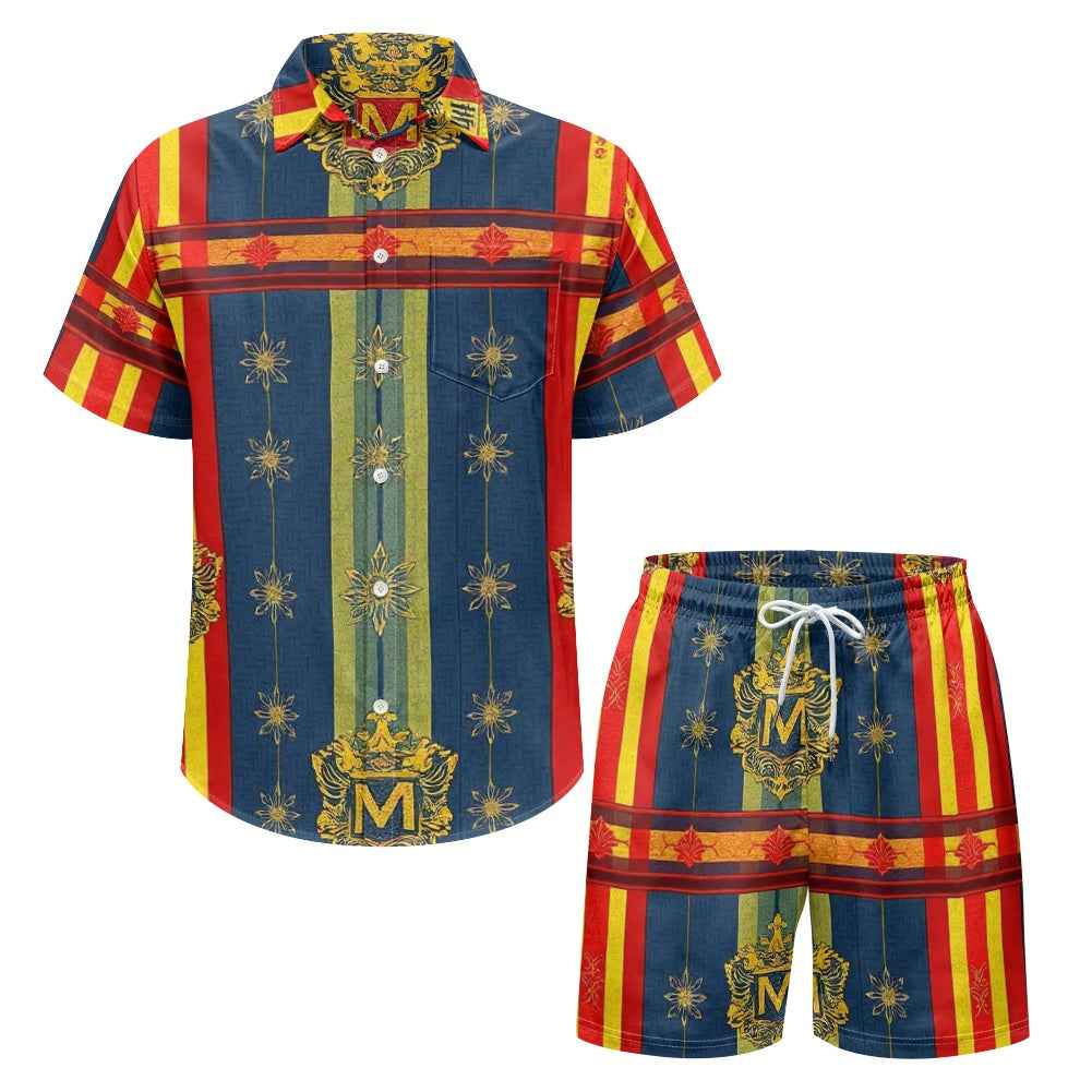 Men's Matching Shorts Set - Two Piece Casual Summer Outfit