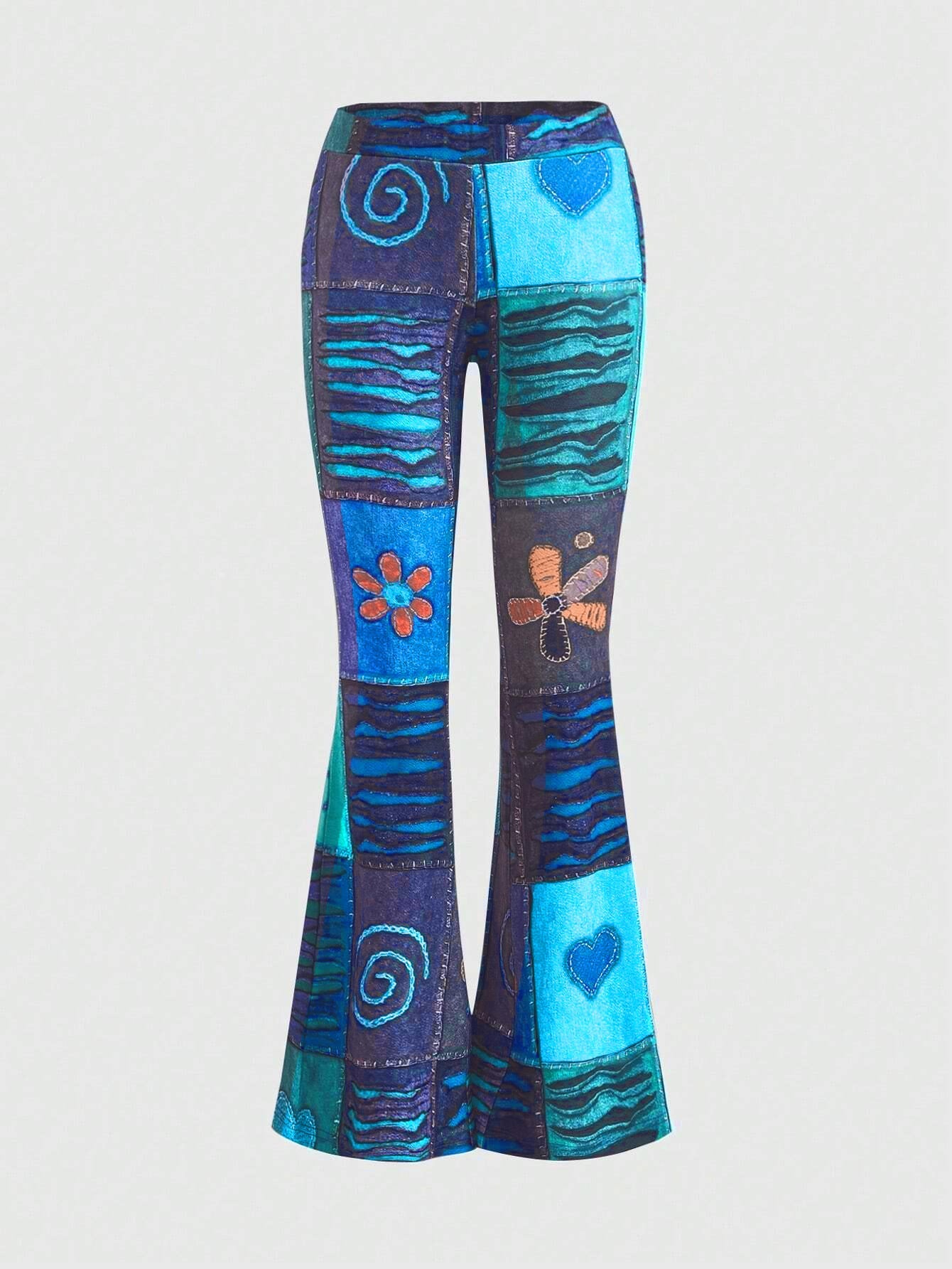 Pattern Abstract Style Personality Trend Tight Jeans