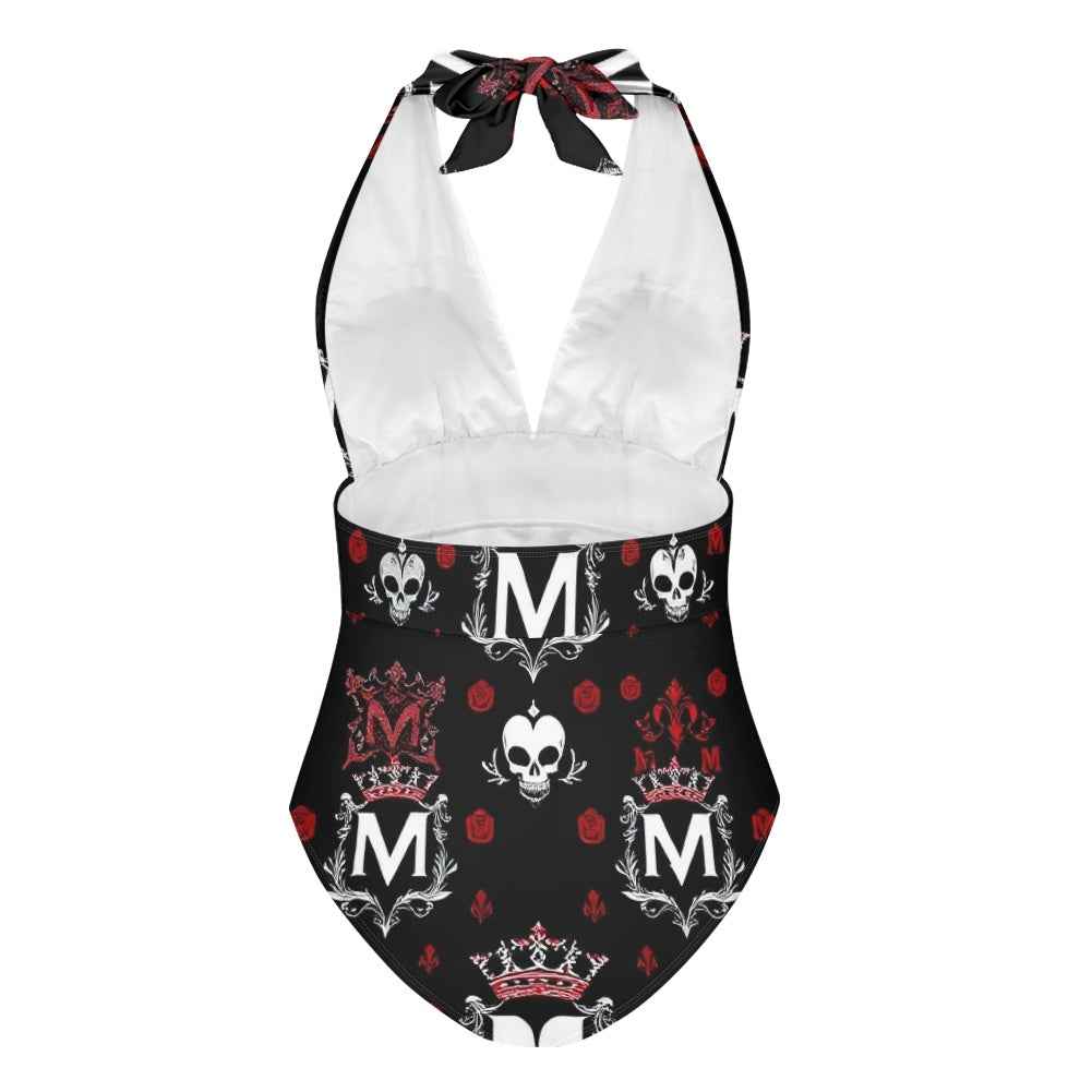 MUNSIEUR All-Over Print Women's High Cut One-piece Swimsuit