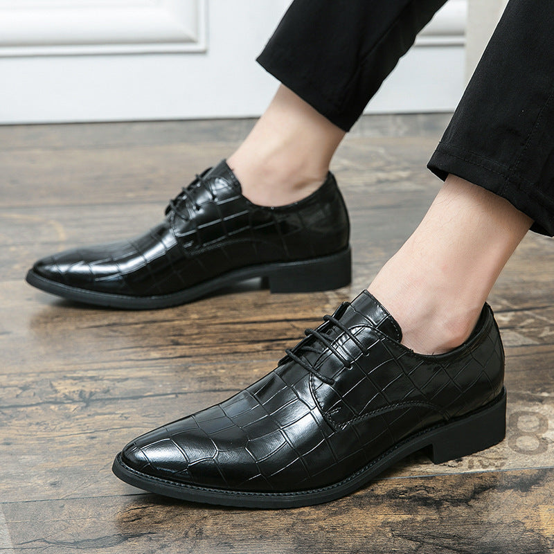 Plus Size Pointed Leather Shoes Fashion Men's