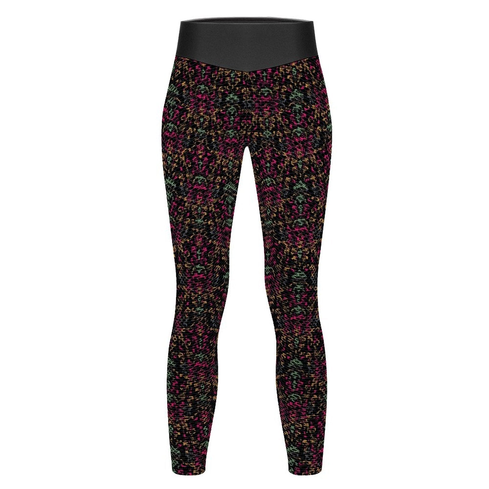 Munsieur Custom Printed Honeycomb Textured Yoga Leggings for Women