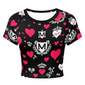 MUNSIEUR Tight cropped navel-baring T-shirt Valentine's Day Collection