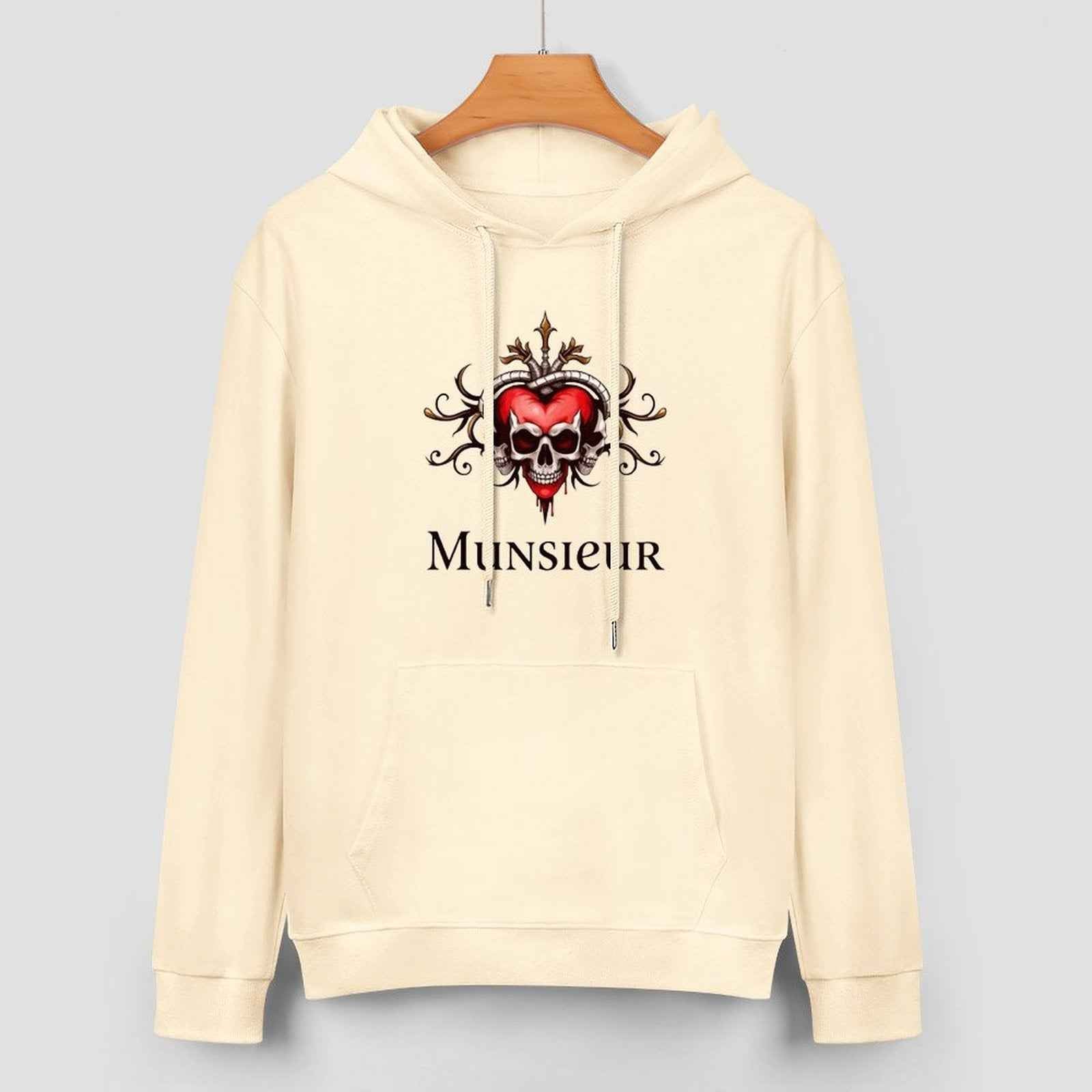 Deadly Love Hoodie | Heart Skull Gothic Streetwear | MUNSIEUR
