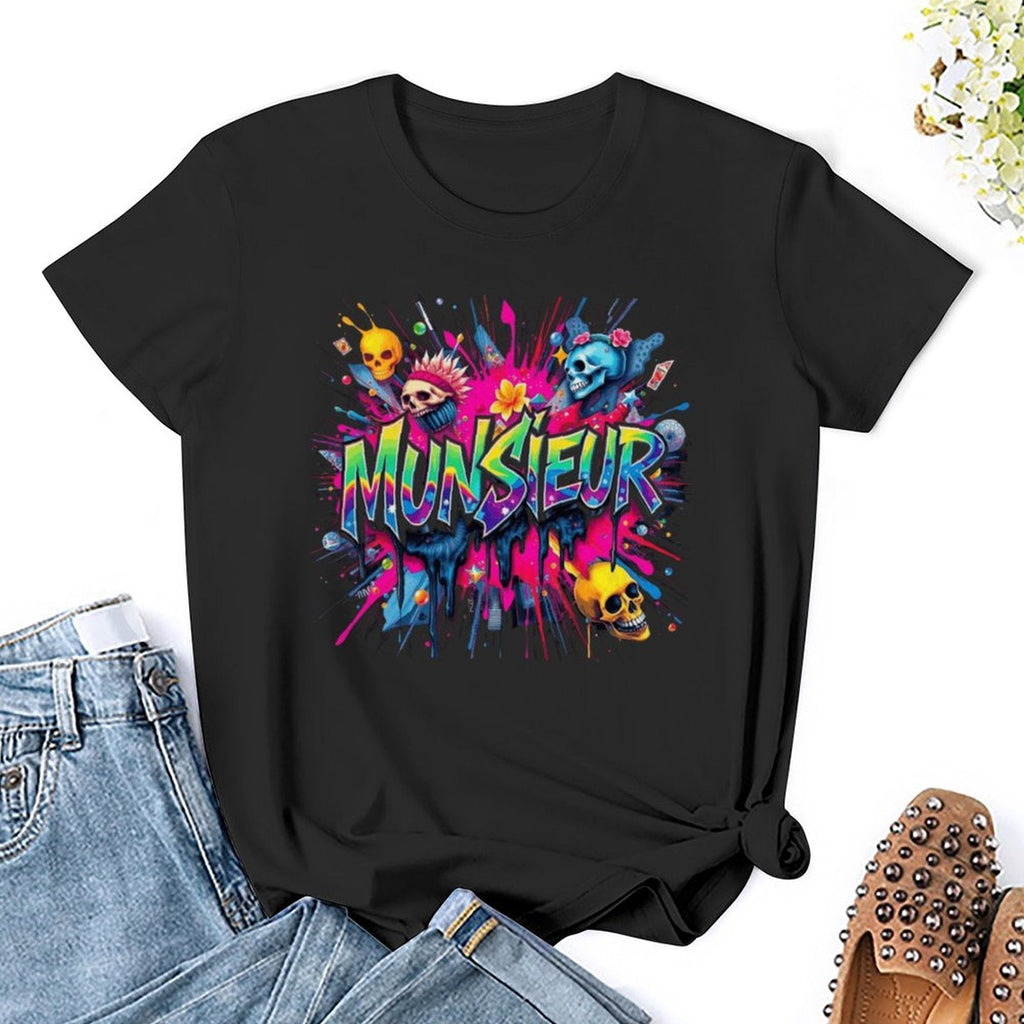 Women's Munsieur Brand T-shirt Streetwear Fashion