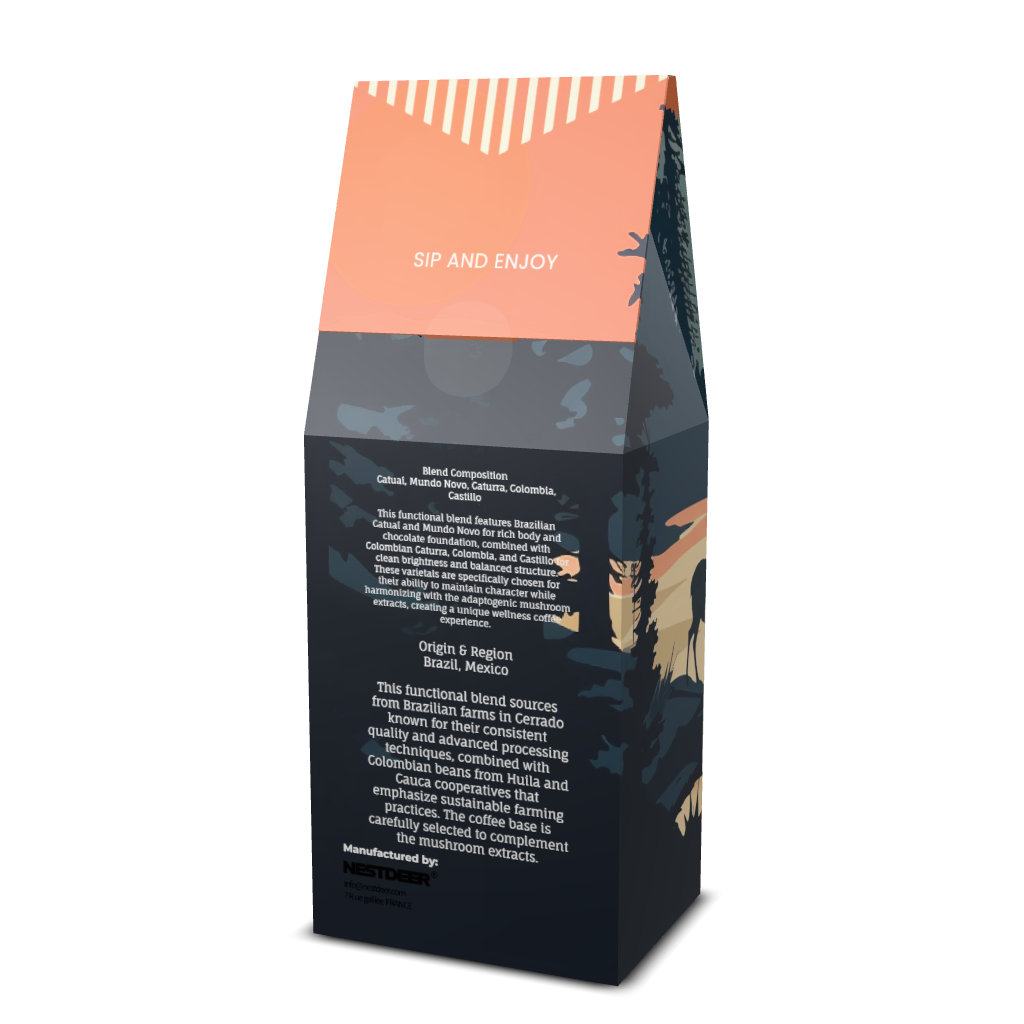 premium coffee with adaptogenic Lion's M
