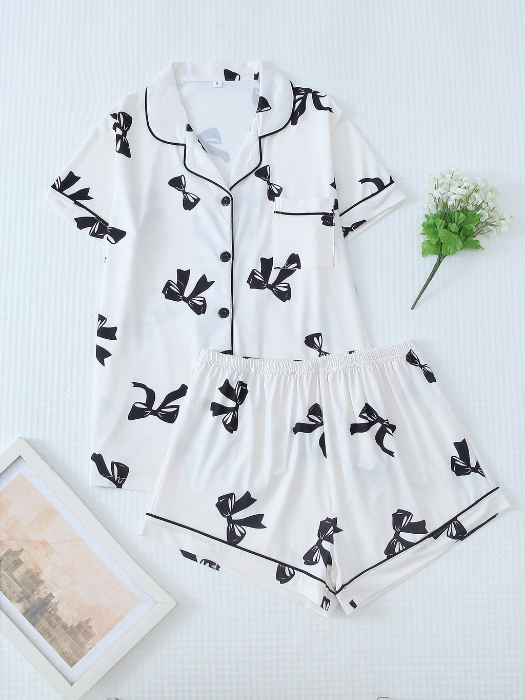 Women's Loungewear Bow Print Pajamas