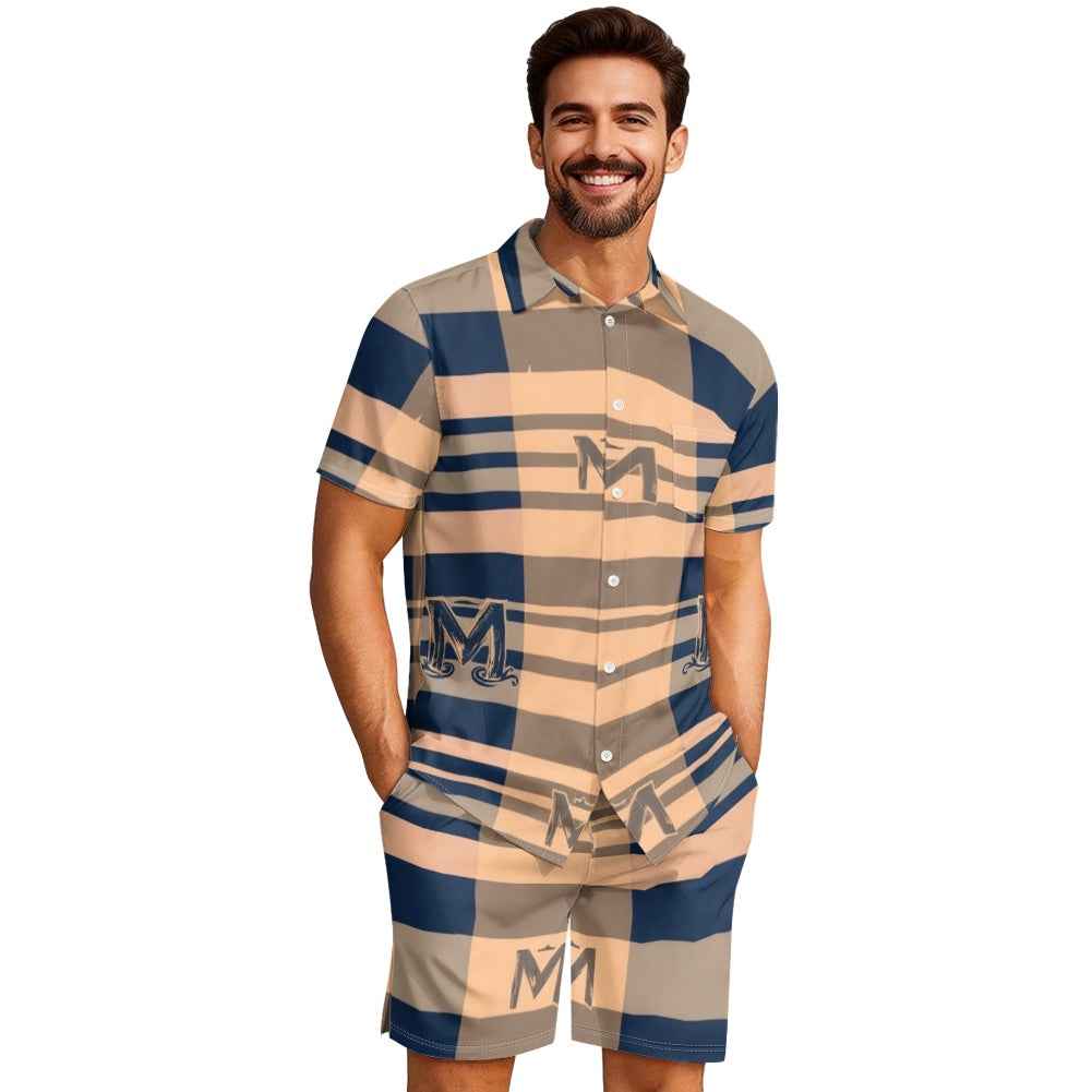 Men's Resort Shorts Set - Two Piece Vacation Outfit for Men