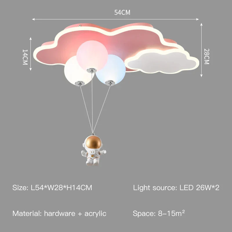 DecorBites™ Kids Cloud/Aircraft Chandelier with Remote Control - Interior Lighting Solution