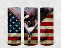 American Flag and Eagle 20 oz Skinny Tumbler