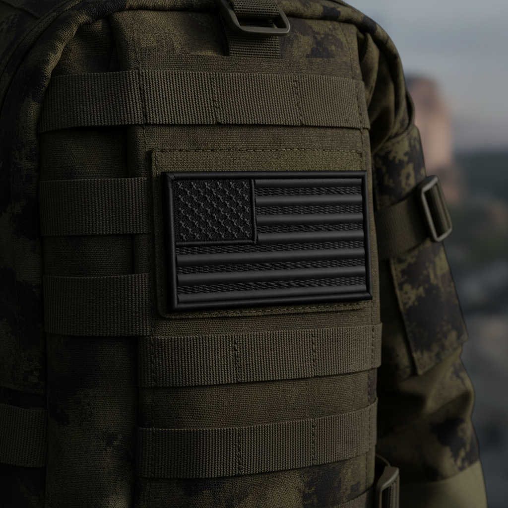 Blackout No Quarters Given American Flag VELCRO® Patch | Made in USA