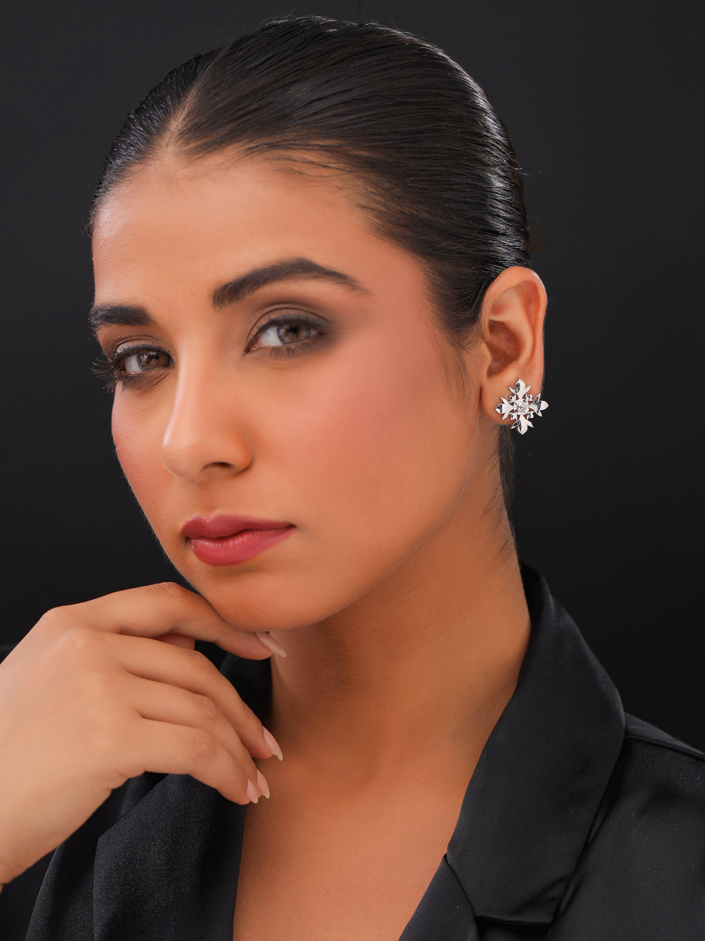 Lotus Bloom Stud Earrings