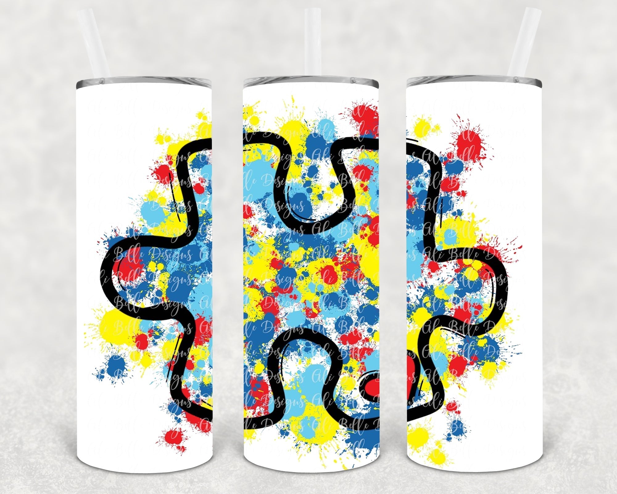 Autism 20 oz Skinny Tumbler