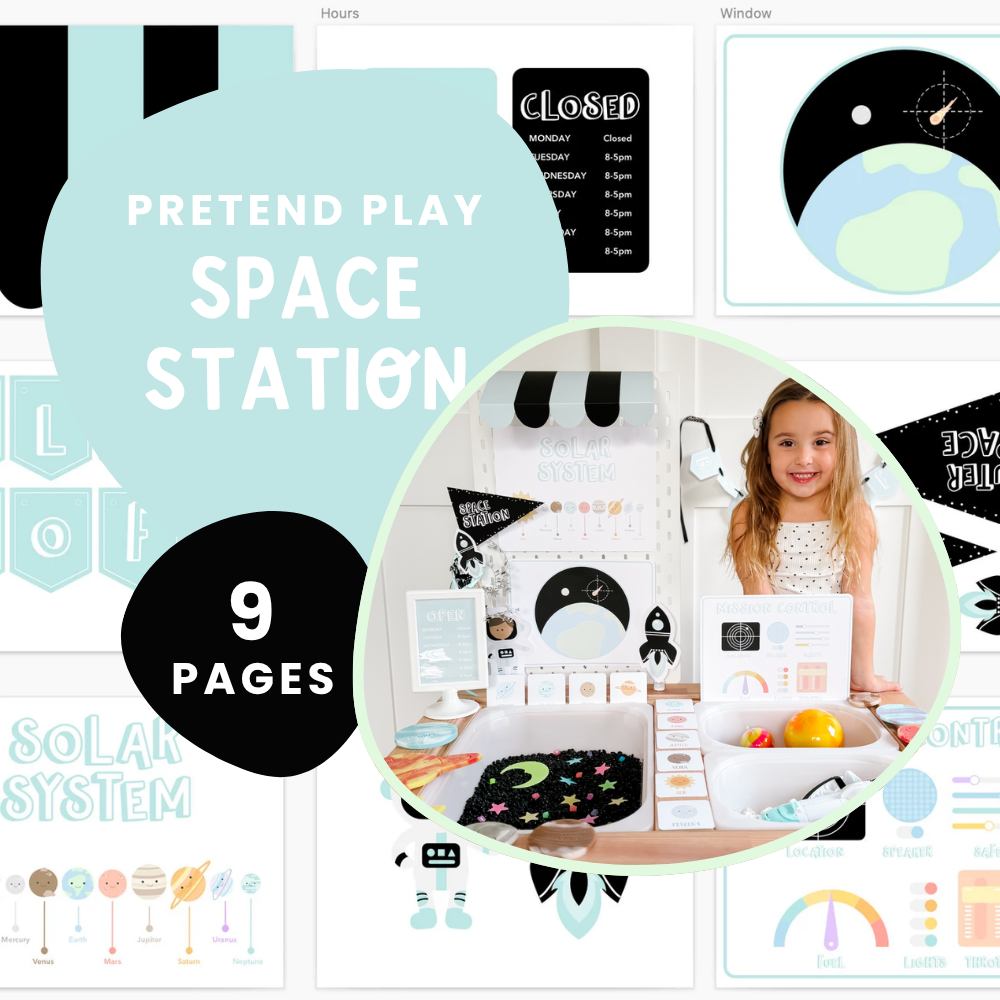 Space Station Printable Dramatic Play Kit