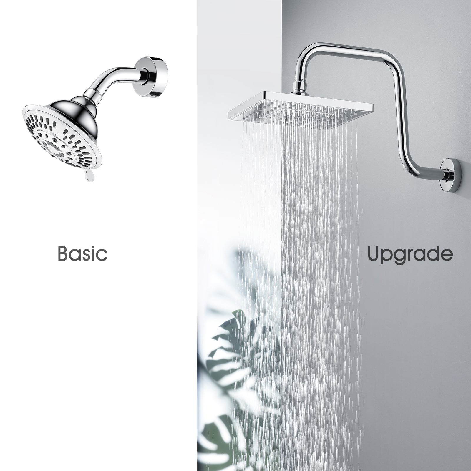 13-Inch S-Shaped Shower Arm Extension for Rainfall Shower Heads