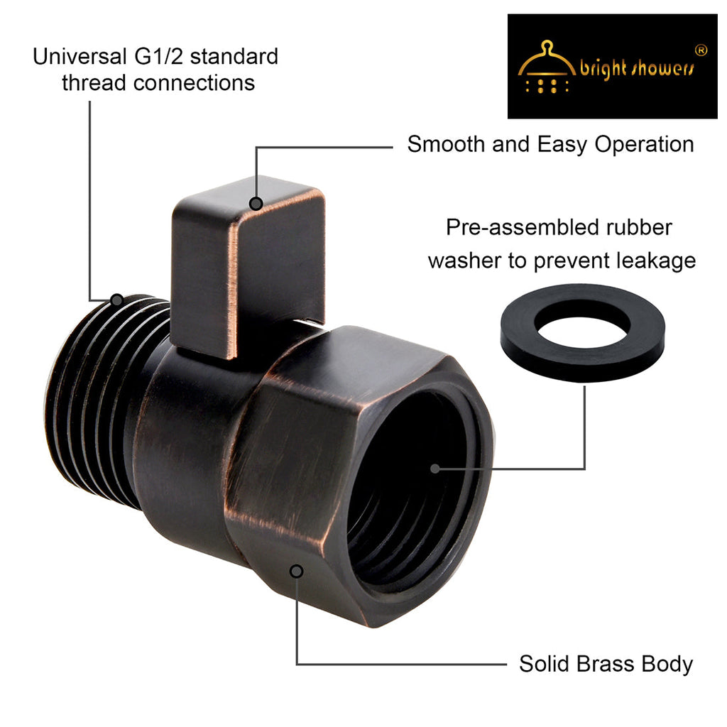 Brass Shower Flow Control Valve with G1/2 Connections
