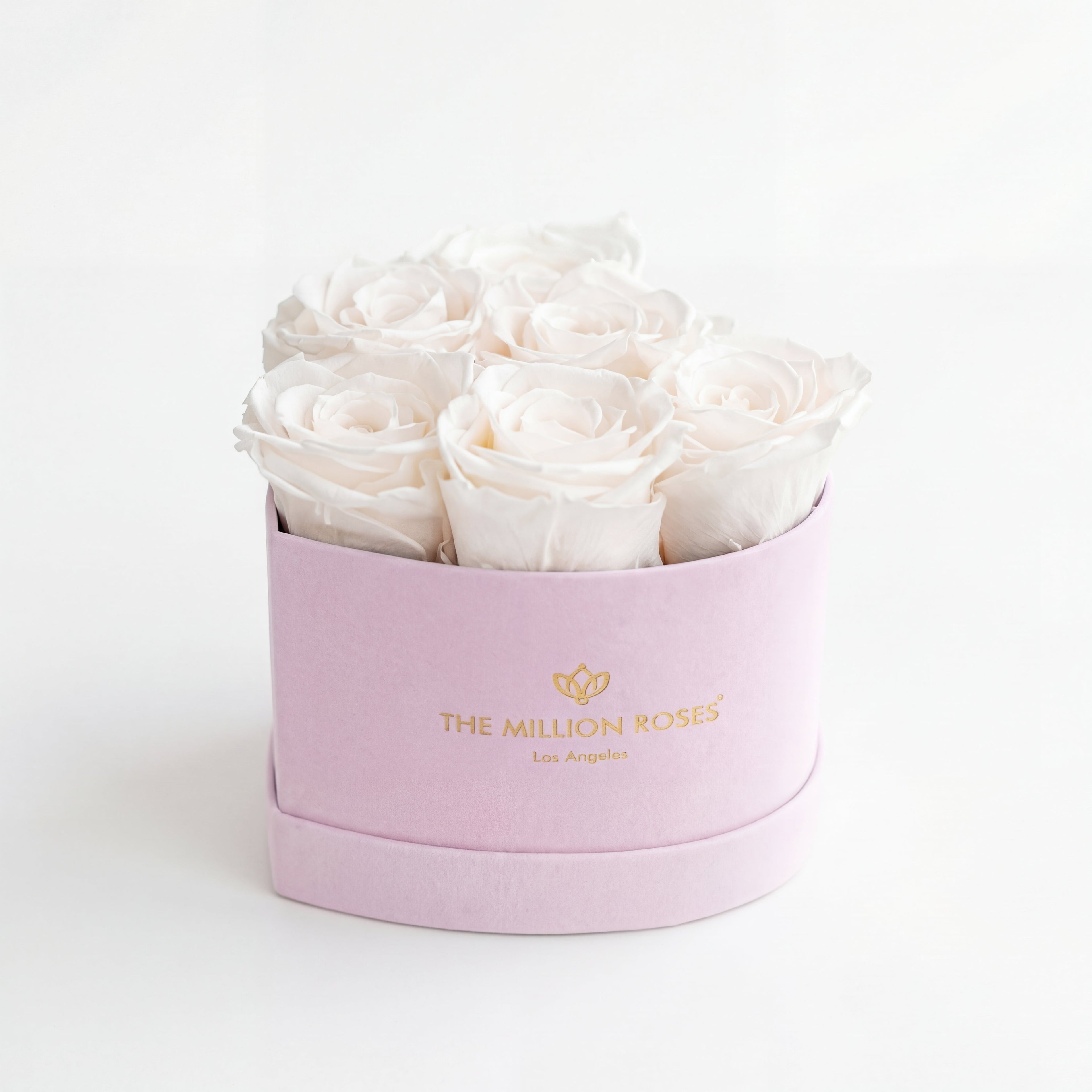 Baby Heart Light Pink Box | White Roses