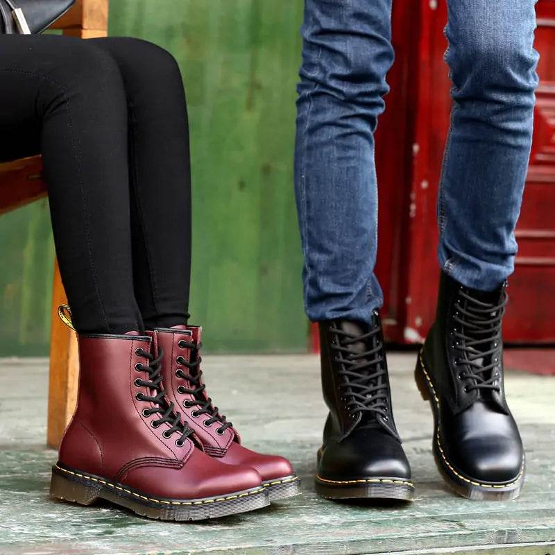 Unisex Leather Ankle Boots