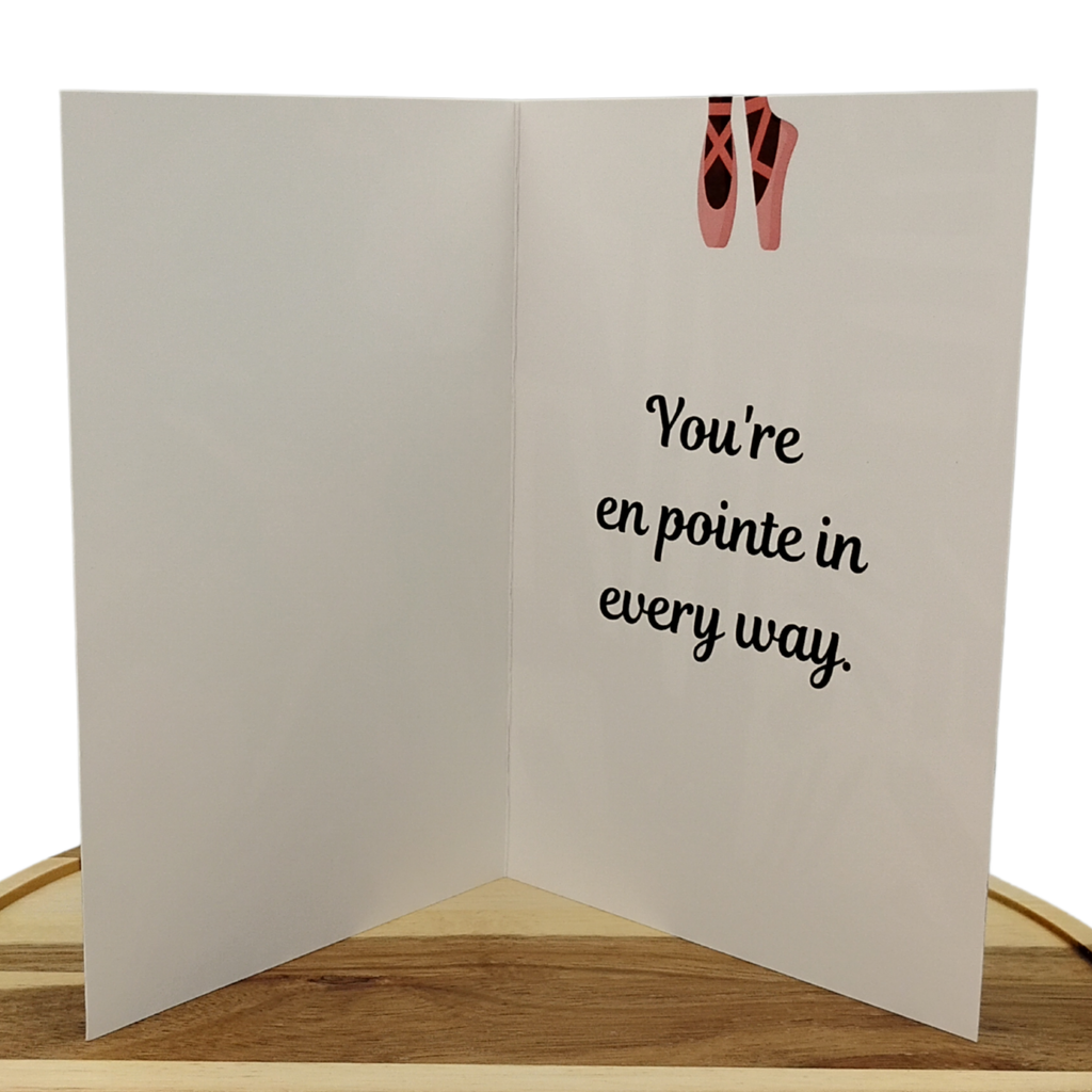 Black Ballerina Greeting Card - Dance-Inspired Card for All Occasions