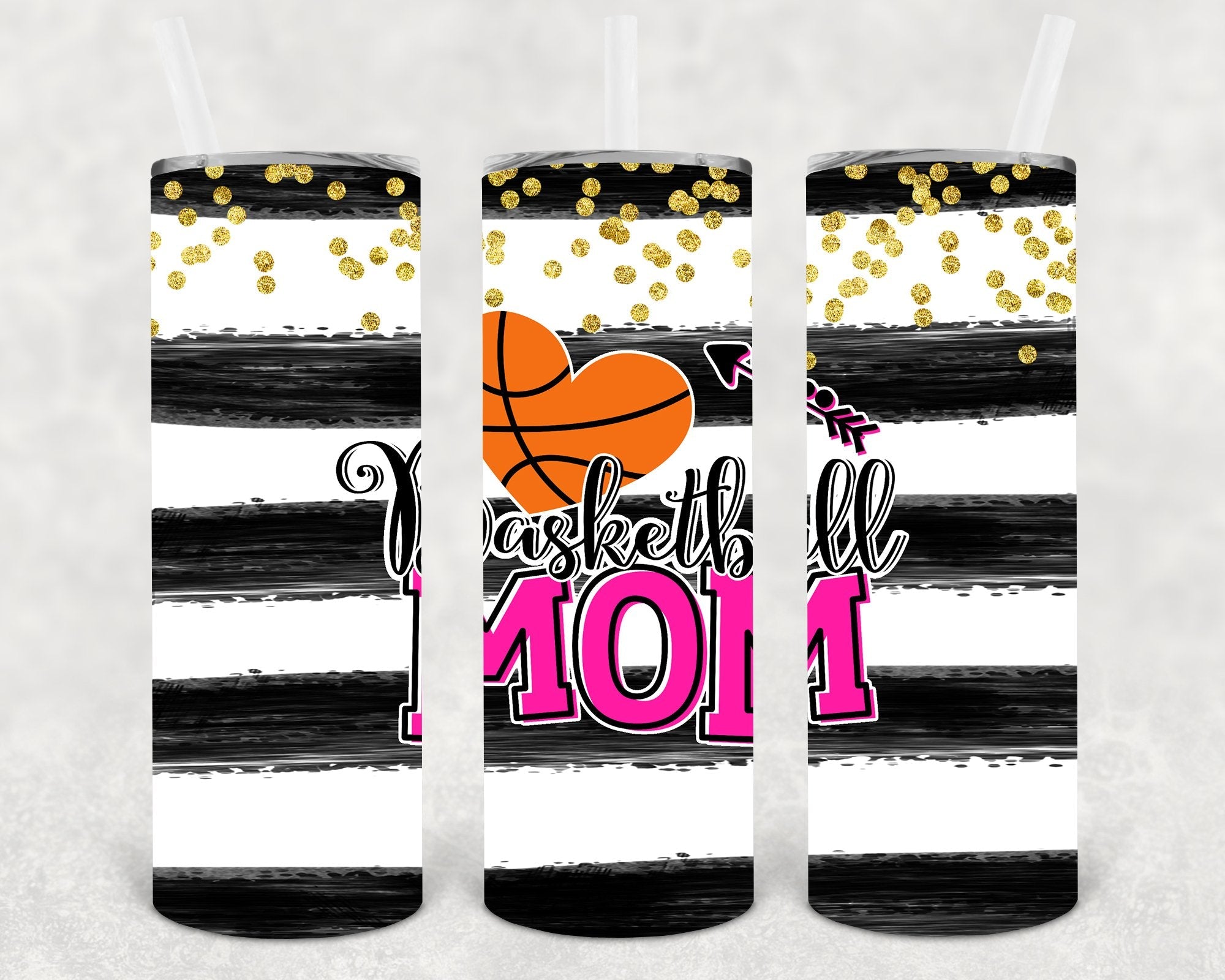 Basketball Mom 20 oz Skinny Tumbler