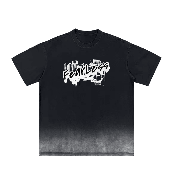FearLessLi Vintage Washed Gradient T-Shirt