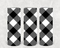 Black and White Plaid 20 oz Skinny Tumbler