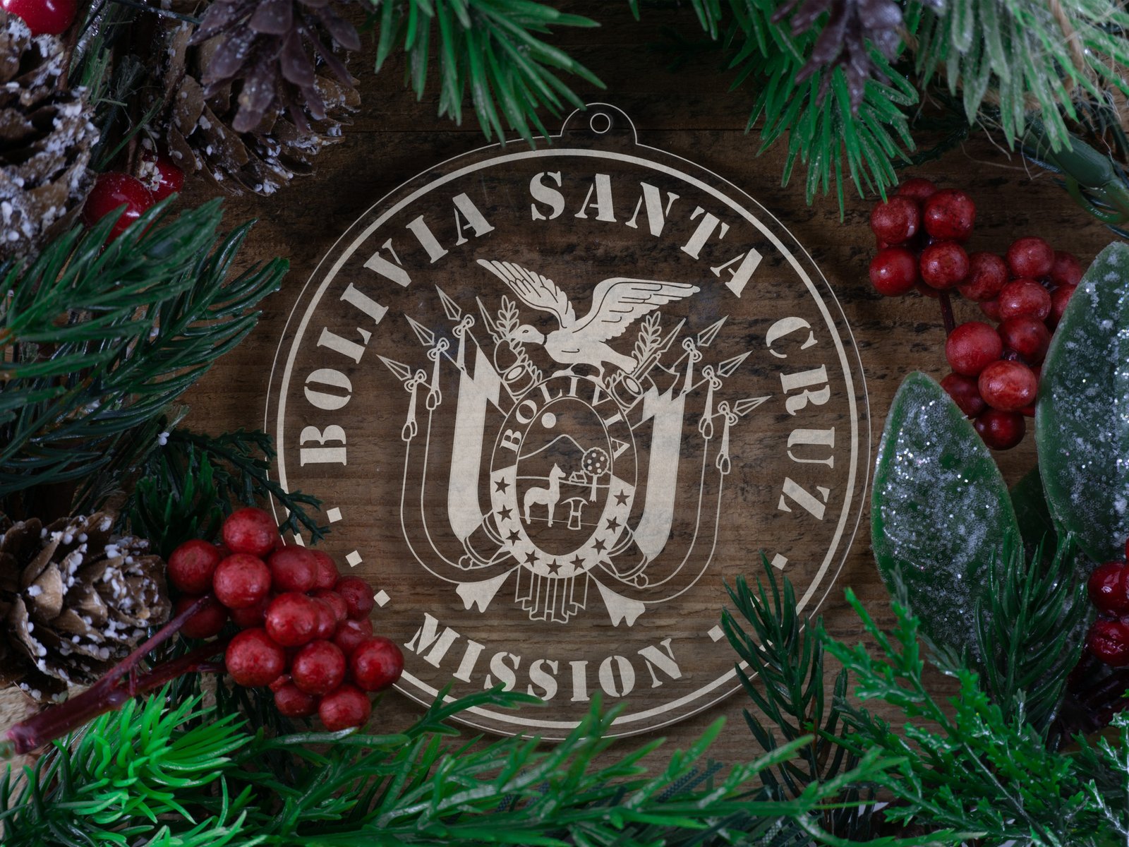 Bolivia Santa Cruz Mission Christmas Ornament