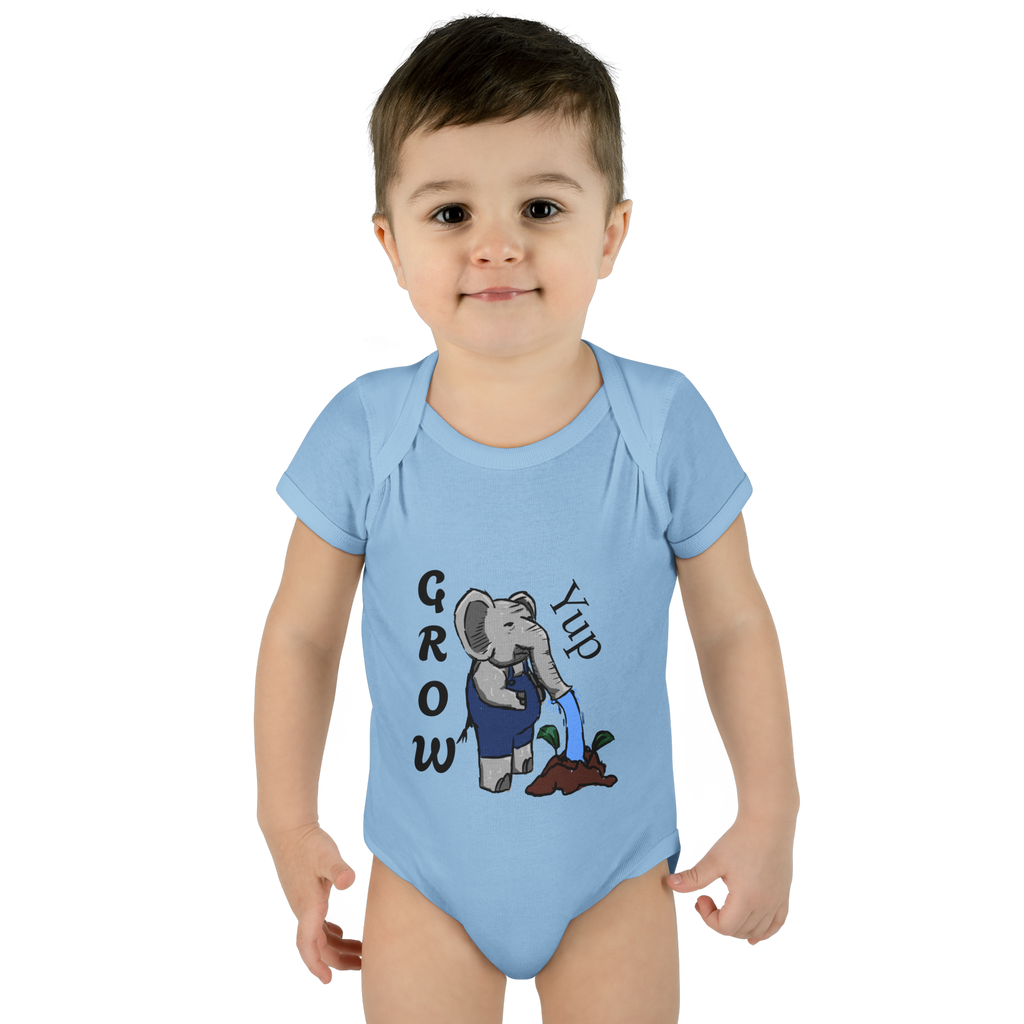 Elephant Watering Seedling Infant Bodysuit | Grow Yup