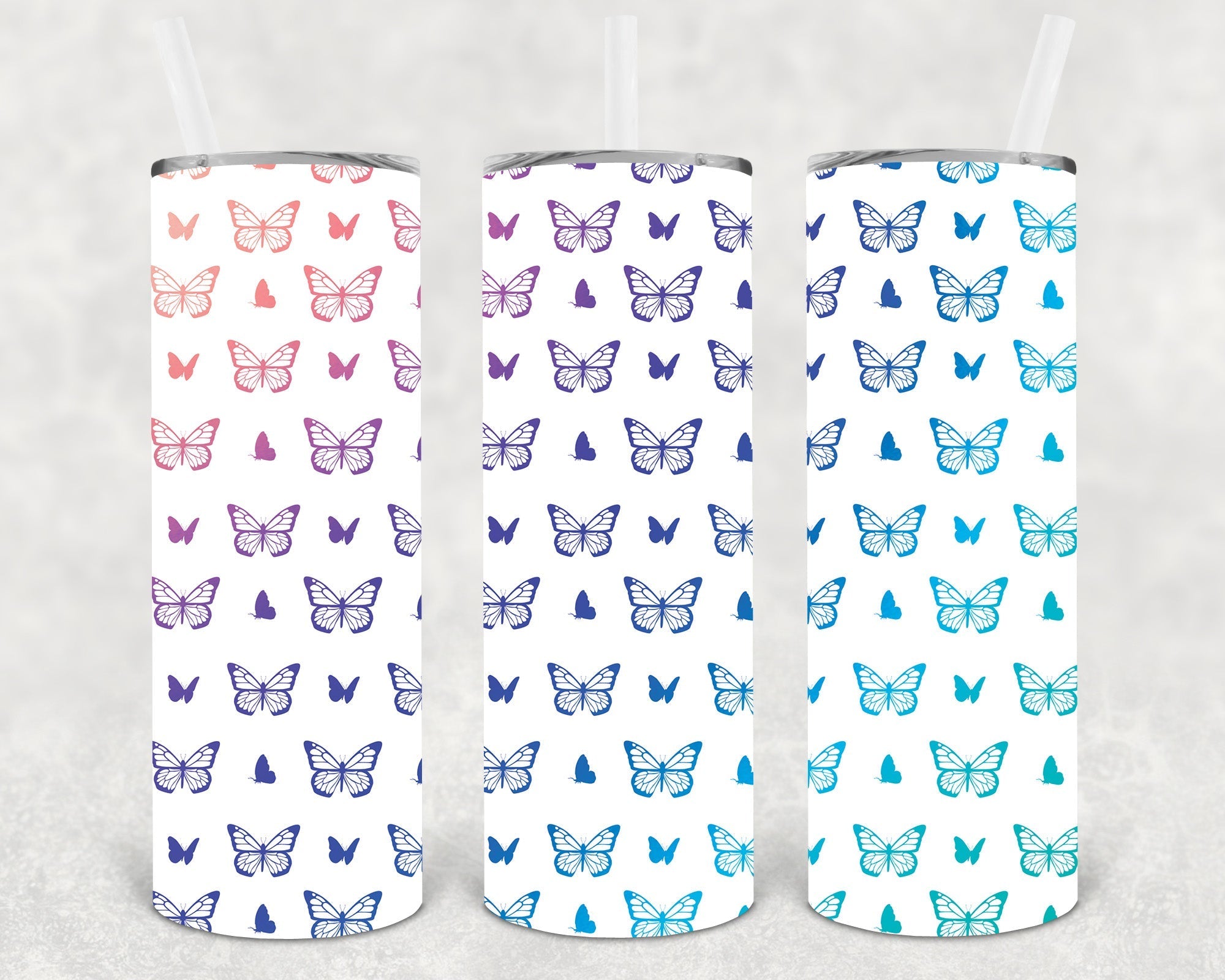Butterflies 20 oz Skinny Tumbler