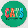 Car Coaster Set - Cats Because People Suck