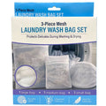 3-PIECE MESH LAUNDRY WASH BAG SET