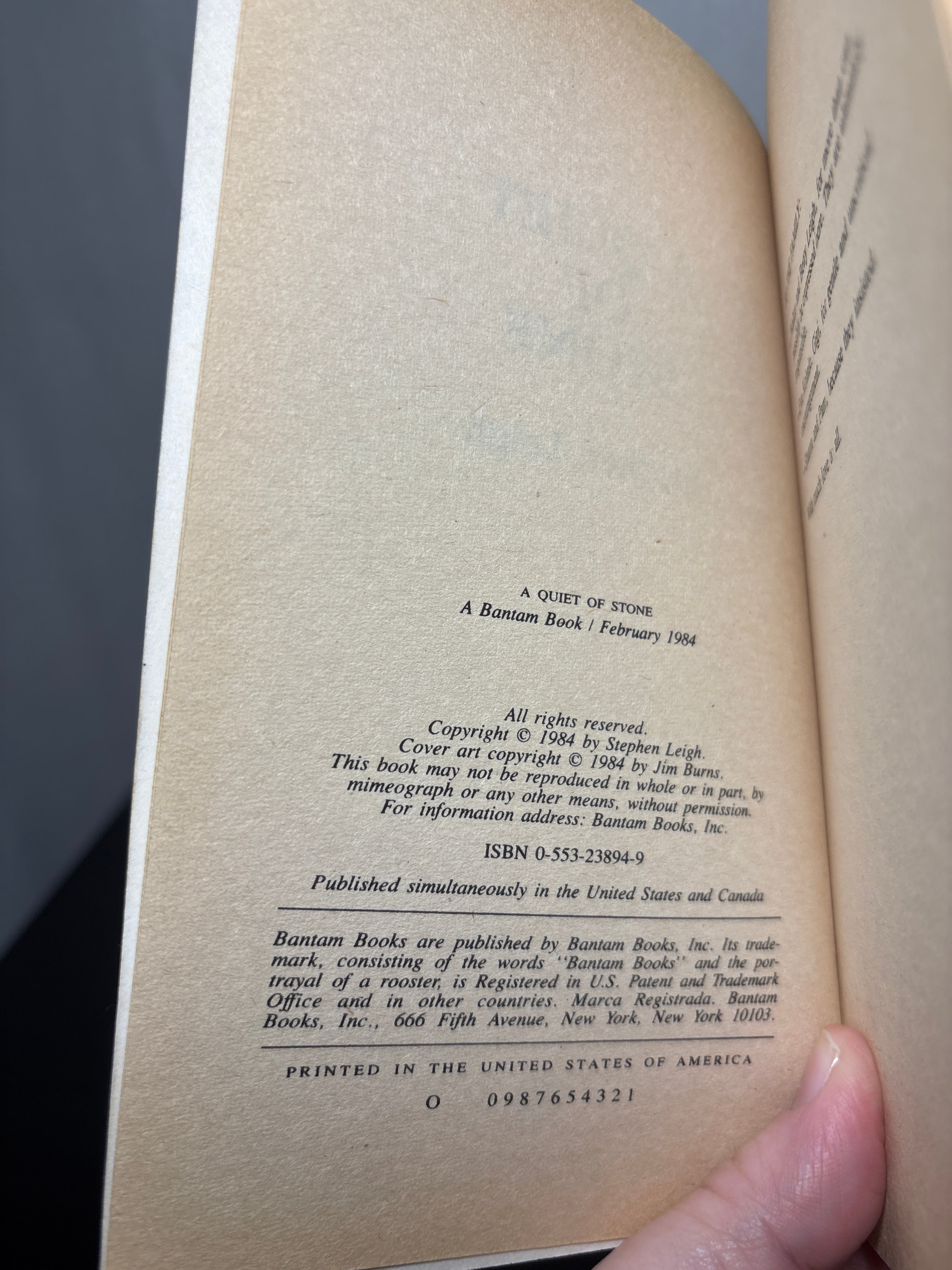 A Quiet of Stone by Stephen Leigh (New Eden #3) | Vintage Fantasy