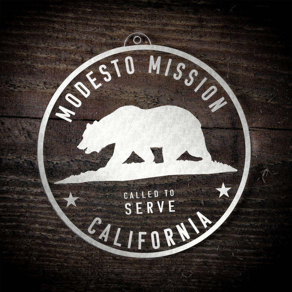California Modesto Mission Christmas Ornament