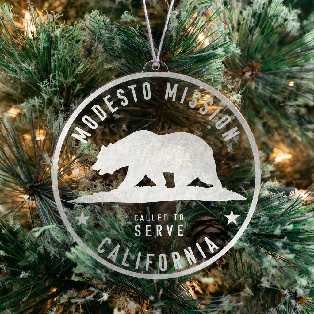 California Modesto Mission Christmas Ornament