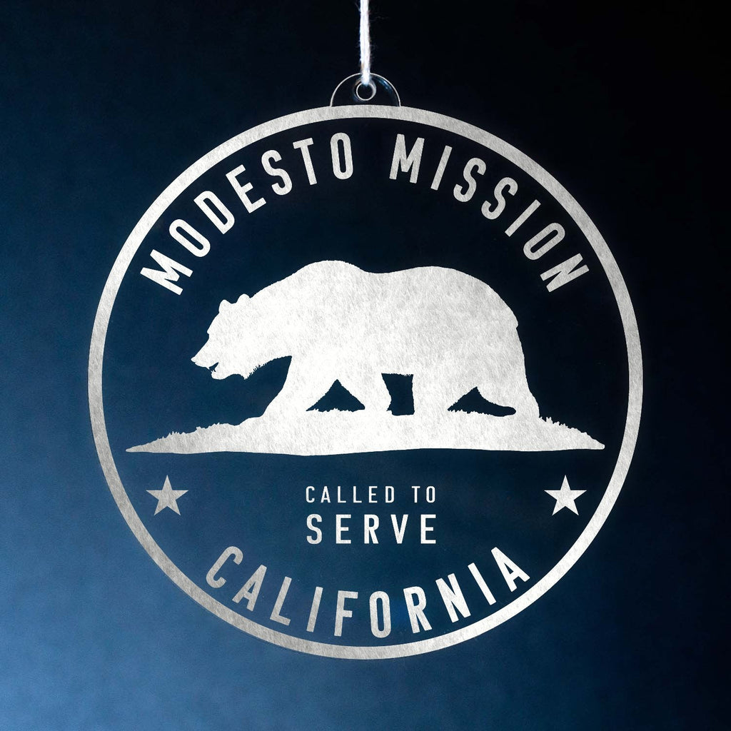 California Modesto Mission Christmas Ornament