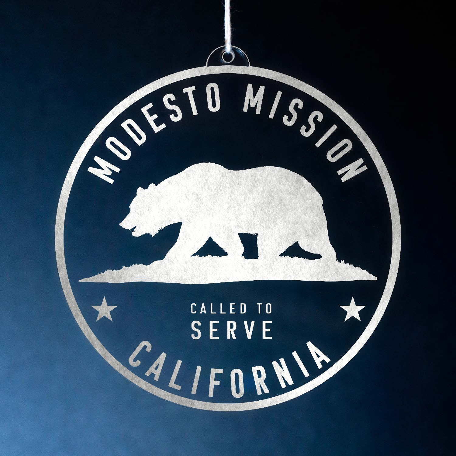 California Modesto Mission Christmas Ornament
