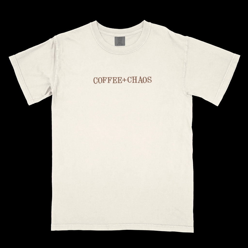 Embroidered Coffee + Chaos Tee