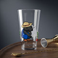 Farm Mouse & Rhino 16oz Glass