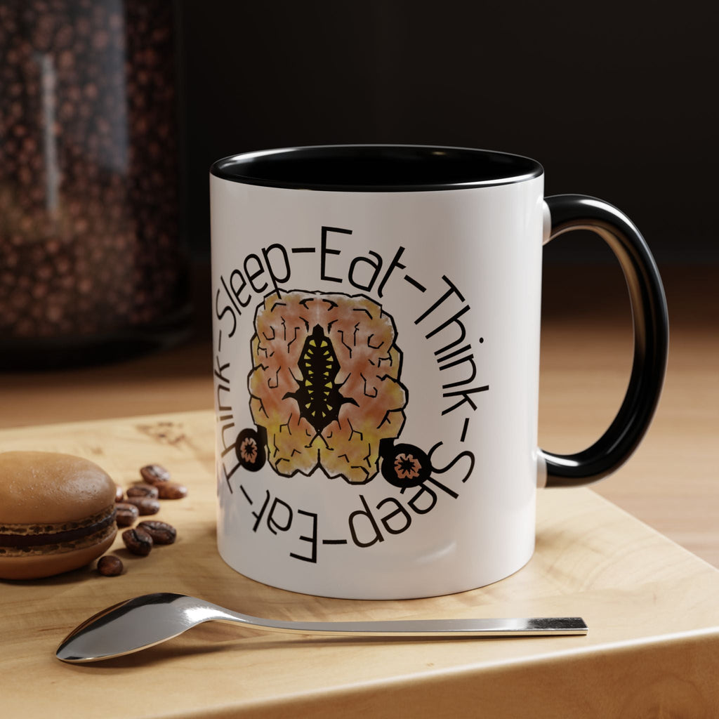 Brain Think-Sleep-Eat Coffee Mug