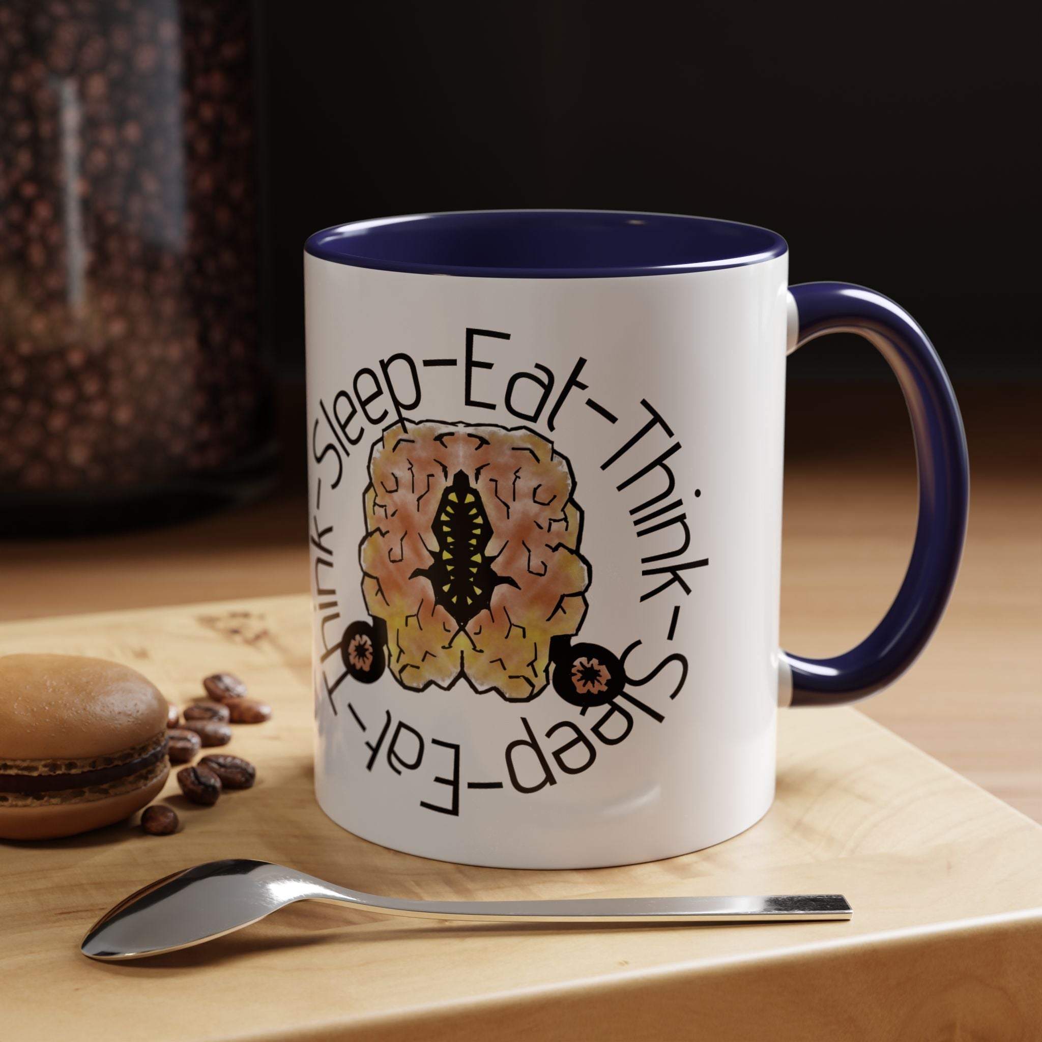 Brain Think-Sleep-Eat Coffee Mug