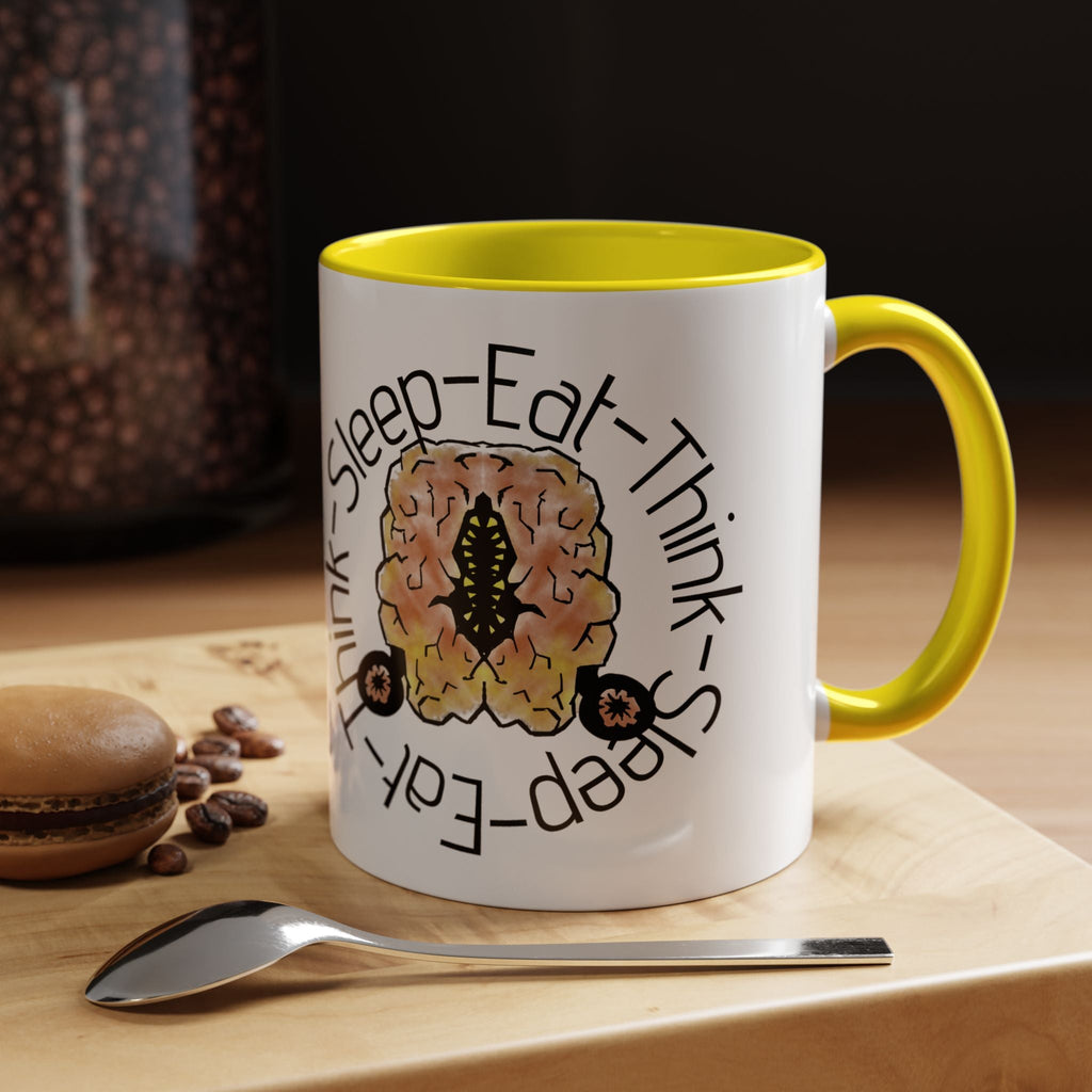 Brain Think-Sleep-Eat Coffee Mug