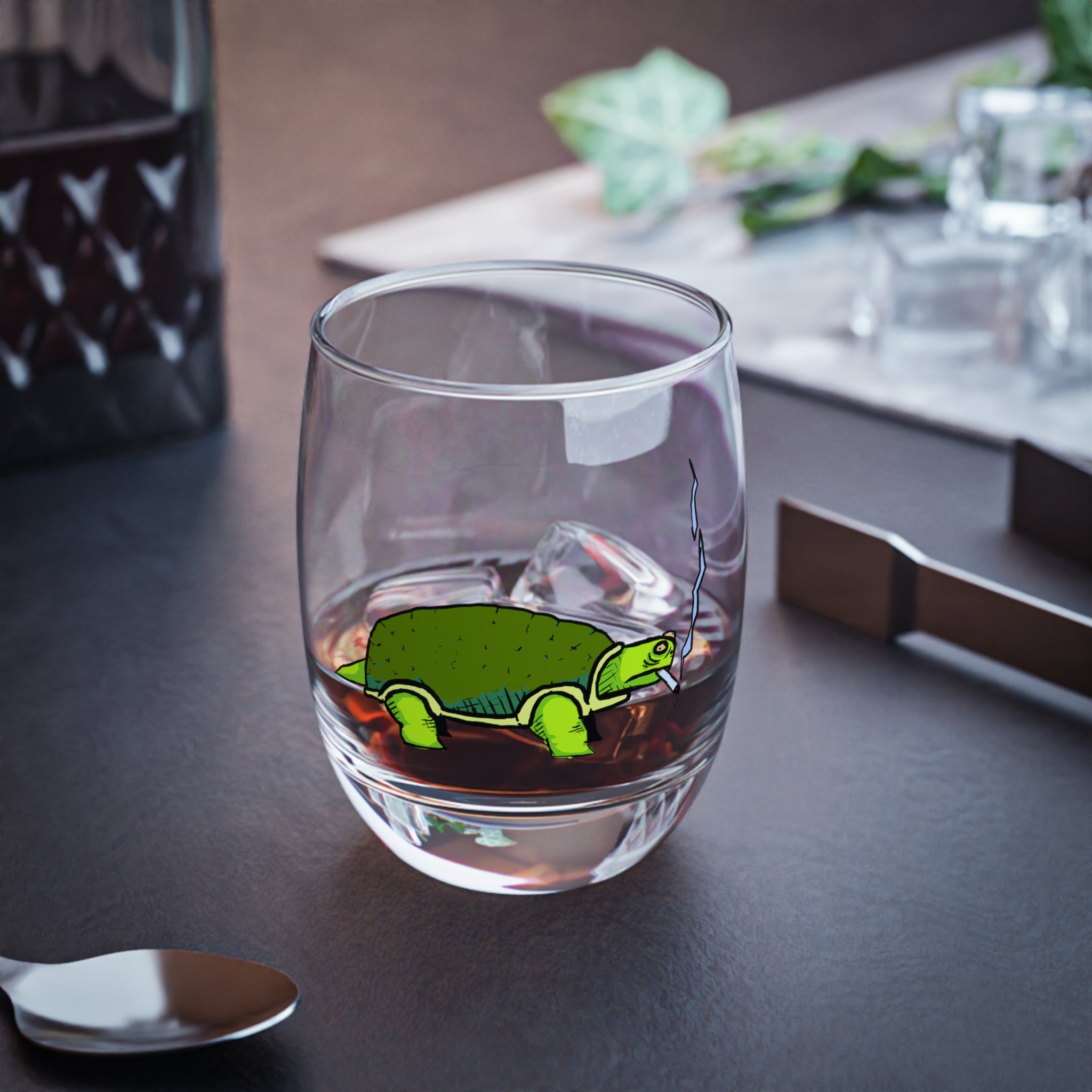Smokin turtle Whiskey Glass