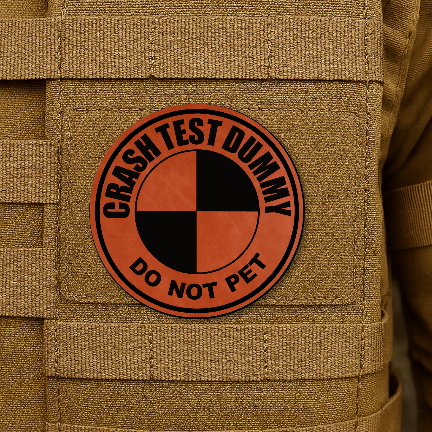 Crash Test Dummy Funny Morale Patch 3" Round Hook & Loop | Made in USA