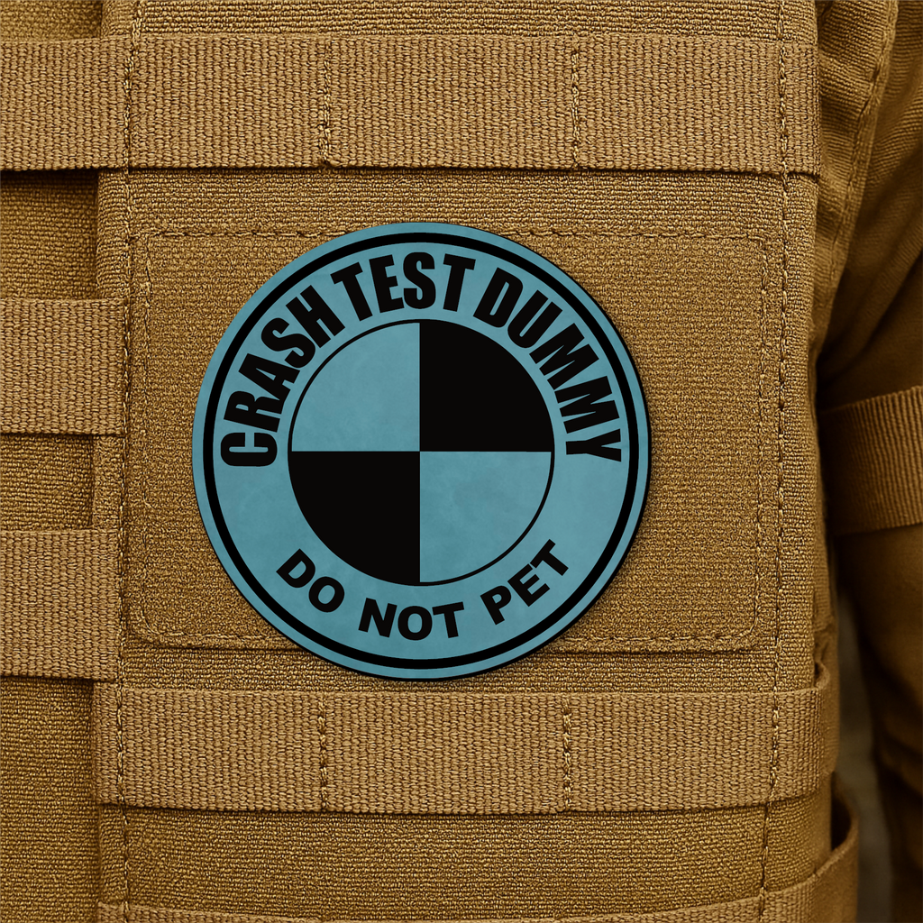 Crash Test Dummy Funny Morale Patch 3" Round Hook & Loop | Made in USA