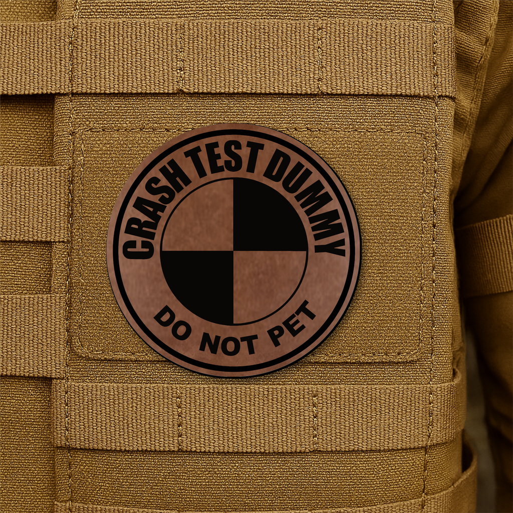 Crash Test Dummy Funny Morale Patch 3" Round Hook & Loop | Made in USA