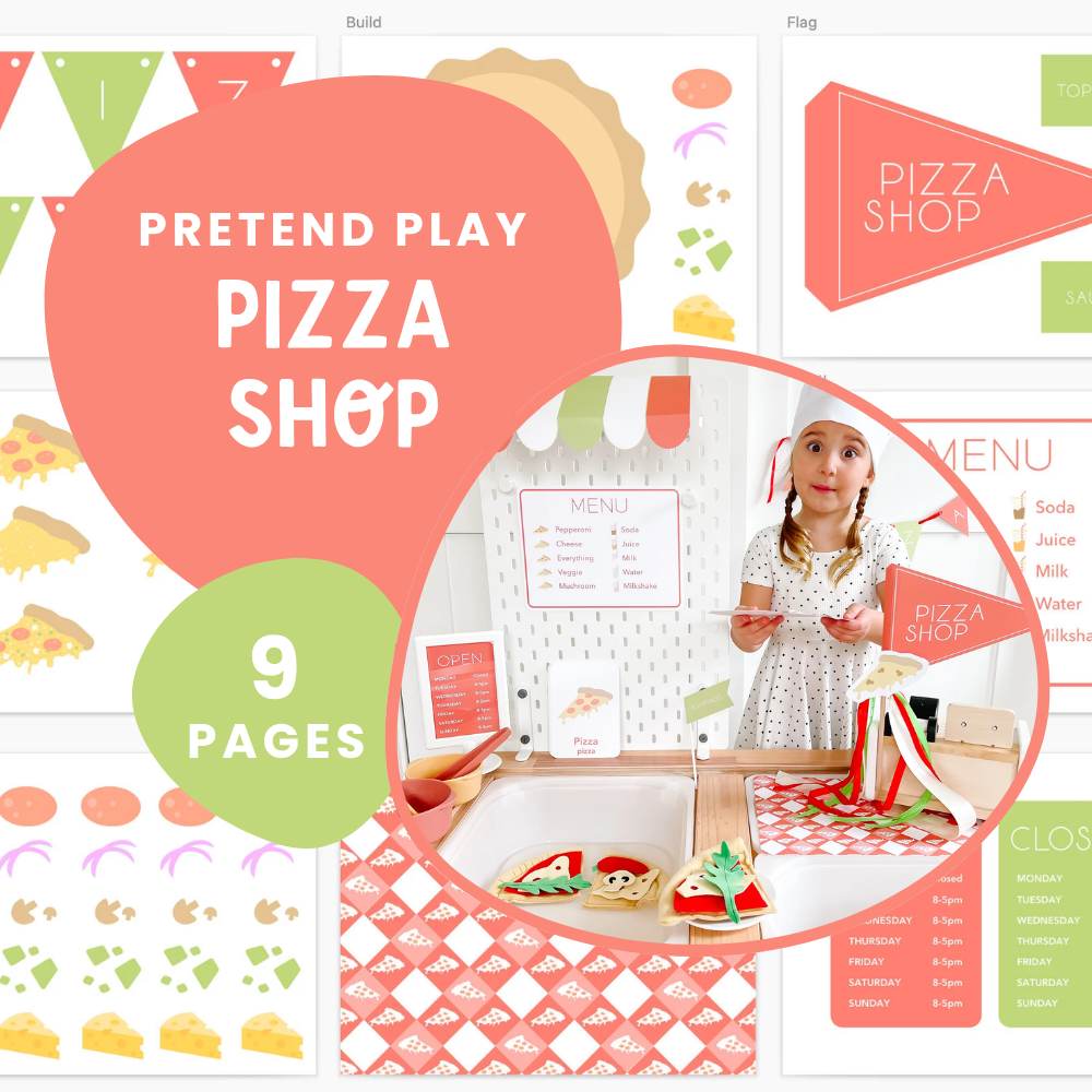 Pizza Shop Printable Dramatic Play Kit