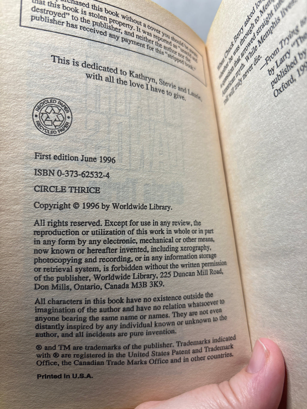 Circle Thrice by James Axler (Deathlands #32) | Vintage Science Fiction