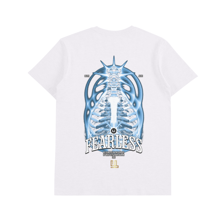 FearLessLi bones Unisex Drop Shoulder Seamless T-Shirt