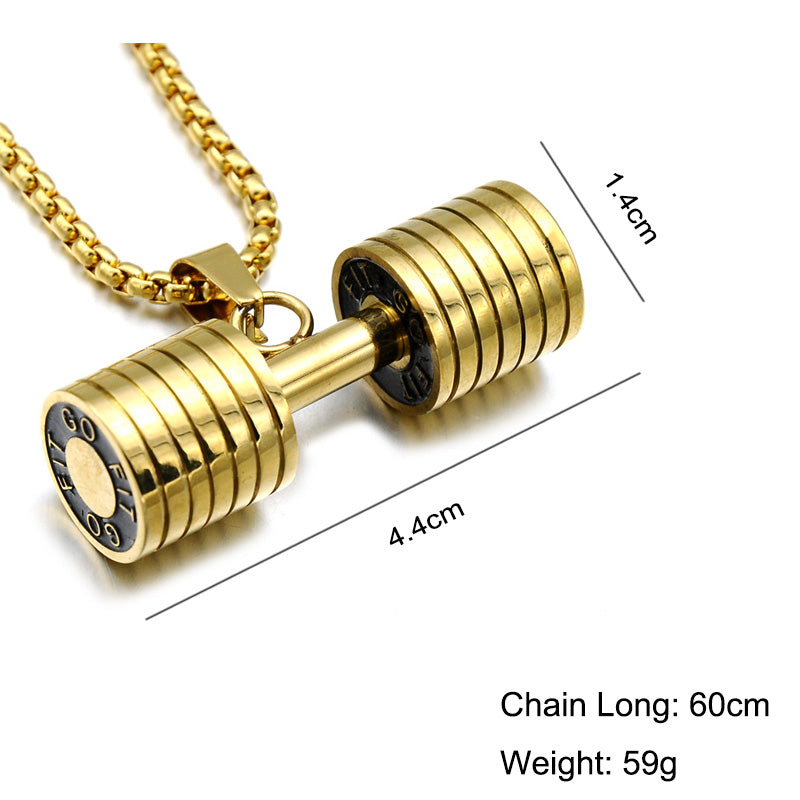 Dumbbell Pendant Necklace