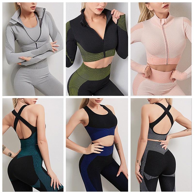 Signature Collection Yoga Top, Sports Bra, and Leggings Set | Premium Fitness Apparel for Cowgirls